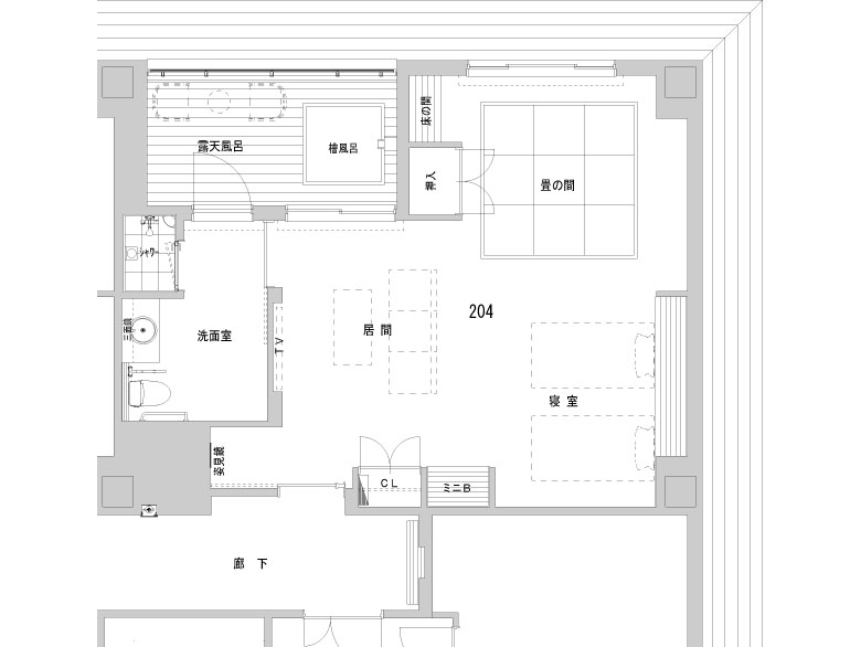 204 檜露天風呂付